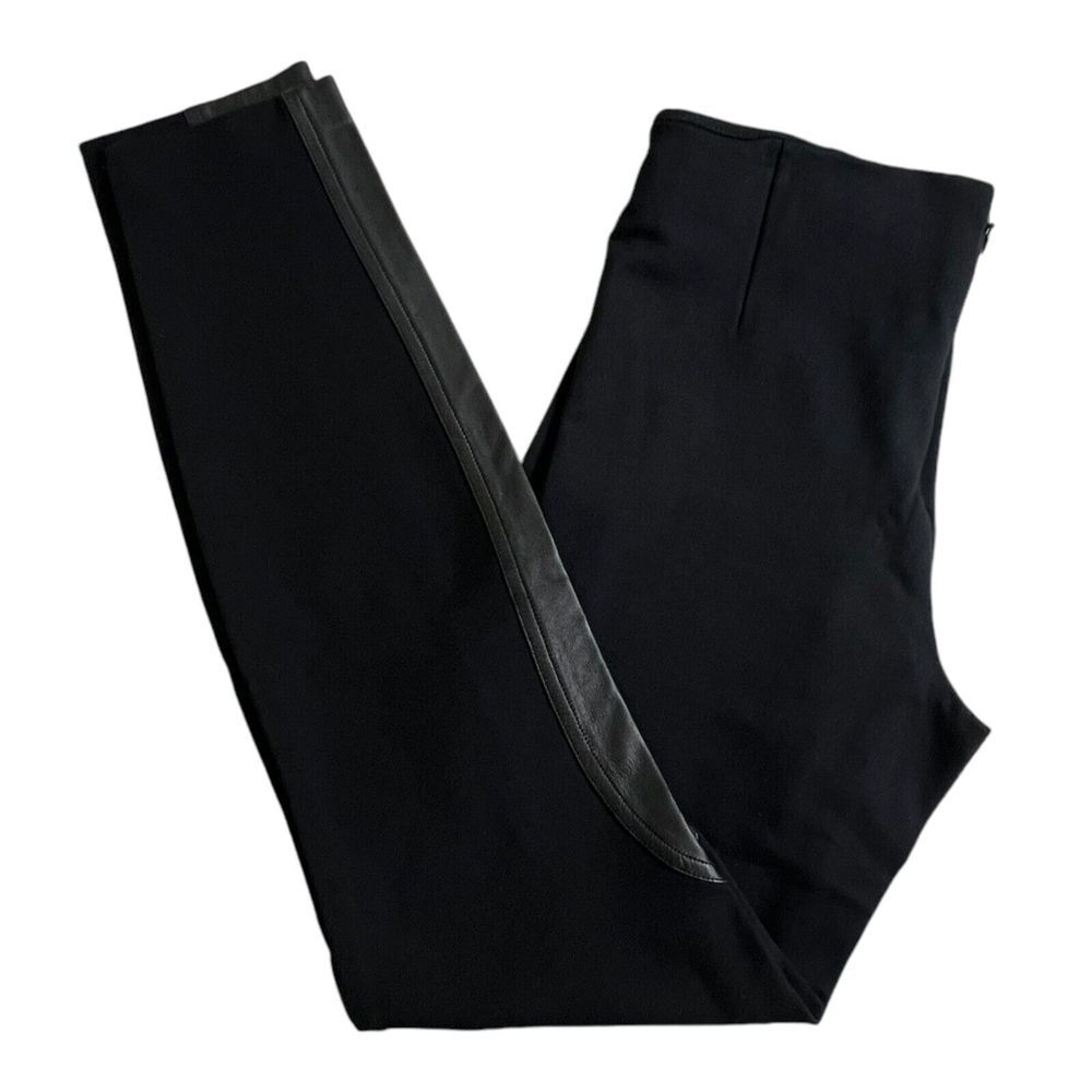 J.Crew Womens 4 Black Leather Trim Low Rise Stretch Skinny Leg‎ Riding Breeches